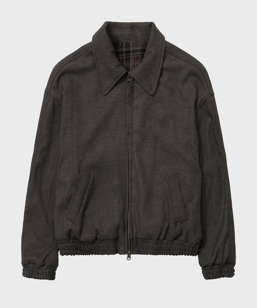 TY(ティワイ)の「ウールブレンドブルゾンジャケット, 2COLOR(ブルゾン・メンズ・ブラウン/グレー・MEDIUM/LARGE)」の2枚目の写真