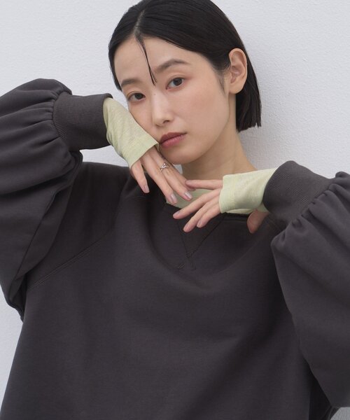 CIAOPANIC TYPY（チャオパニックティピー）の「ZOZO限定シアーレイヤードライクロングスウェット（Tシャツ/カットソー・レディース・ブラウン/レッド/グレー/チャコールグレー/ダークブルー・ONE SIZE）」の2枚目の写真