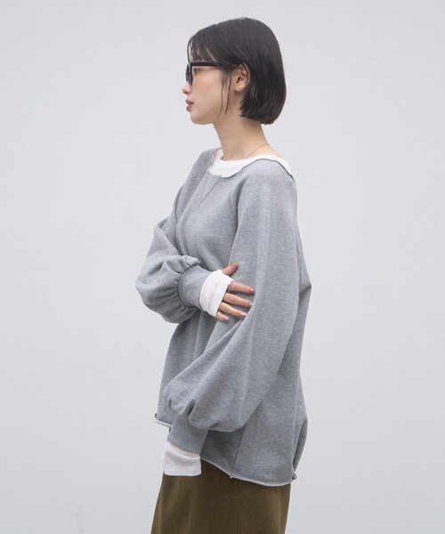 CIAOPANIC TYPY（チャオパニックティピー）の「ZOZO限定シアーレイヤードライクロングスウェット（Tシャツ/カットソー・レディース・ブラウン/レッド/グレー/チャコールグレー/ダークブルー・ONE SIZE）」の7枚目の写真
