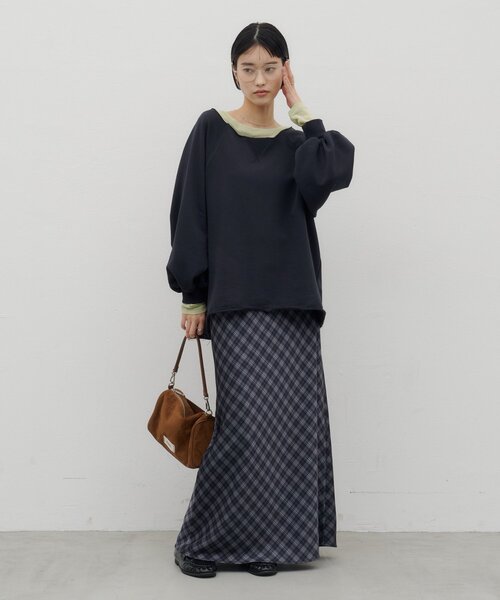 CIAOPANIC TYPY（チャオパニックティピー）の「ZOZO限定シアーレイヤードライクロングスウェット（Tシャツ/カットソー・レディース・ブラウン/レッド/グレー/チャコールグレー/ダークブルー・ONE SIZE）」の21枚目の写真