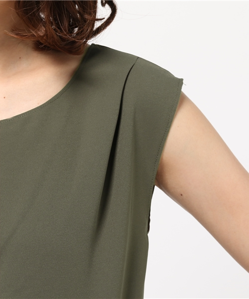 PROPORTION BODY DRESSING(プロポーションボディドレッシング)の「裾シフォンブラウス(シャツ/ブラウス・レディース・カーキ/ベージュ・2/3)」の8枚目の写真