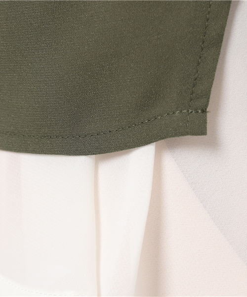 PROPORTION BODY DRESSING(プロポーションボディドレッシング)の「裾シフォンブラウス(シャツ/ブラウス・レディース・カーキ/ベージュ・2/3)」の10枚目の写真