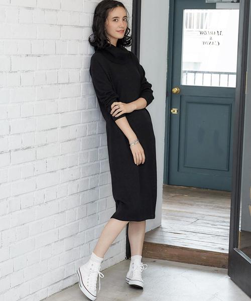 green label relaxing（グリーンレーベルリラクシング）の「■■■[WEB限定]CF W/RY/N オフTTL ワンピース◆（ワンピース・レディース・ブラック/グレー/ブラウン/オリーブ・FREE）」の2枚目の写真