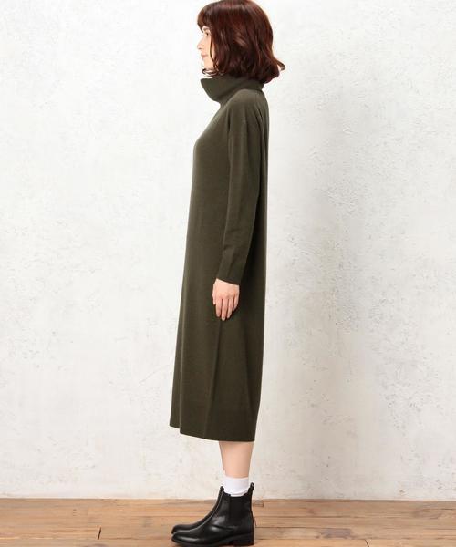 green label relaxing（グリーンレーベルリラクシング）の「■■■[WEB限定]CF W/RY/N オフTTL ワンピース◆（ワンピース・レディース・ブラック/グレー/ブラウン/オリーブ・FREE）」の7枚目の写真