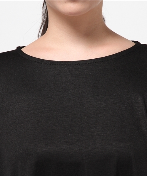 coca（coca）（コカ）の「ゆったりサーキュラーカットソーワンピース（チュニック・レディース・ブラック/オフホワイト/グレー・ONE SIZE）」の13枚目の写真