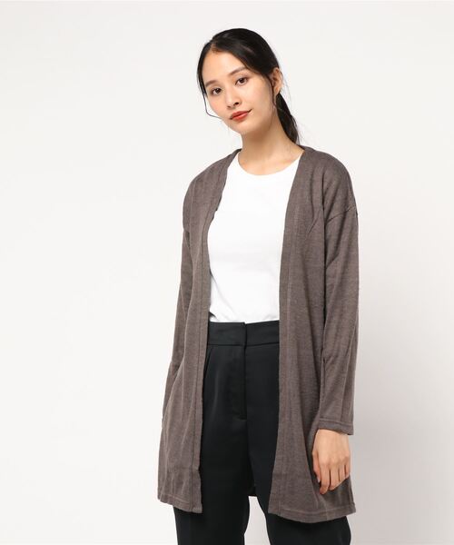 KOBE LETTUCE（コウベレタス）の「ポケット付シンプル薄手ニットソーロングカーディガン（カーディガン/ボレロ・レディース・グレー/チャコールグレー/ダークオレンジ/ブラック/カーキ/モカ/ベージュ/ネイビー/ブルーグリーン/ブラウン/ボルドー/キャメル/グリーン系その他2/パープル系その他2/ブルー系その他/ベージュ系その他2/ホワイト系その他2/ベージュ系その他/ブラウン系その他/グレー系その他/グリーン系その他/パープル系その他/レッド系その他/ホワイト系その他/ブラック系その他/ブラウン系その他2/ブラウン系その他3/ベージュ系その他3/ブルー系その他2/ブルー系その他3/ブルー系その他4/ブルー系その他5/イエロー系その他2/レッド系その他2/ブラウン系その他4/ブラウン系その他5/ブラウン系その他6/ブラック系その他2/イエロー系その他/グレー系その他2/ベージュ系その他4/マスタード/ブラウン系その他7/オフホワイト/ピンク/ピンク系その他/ホワイト系その他3/グリーン系/ブラウン系/グリーン・2/ONE SIZE/1/3）」の19枚目の写真