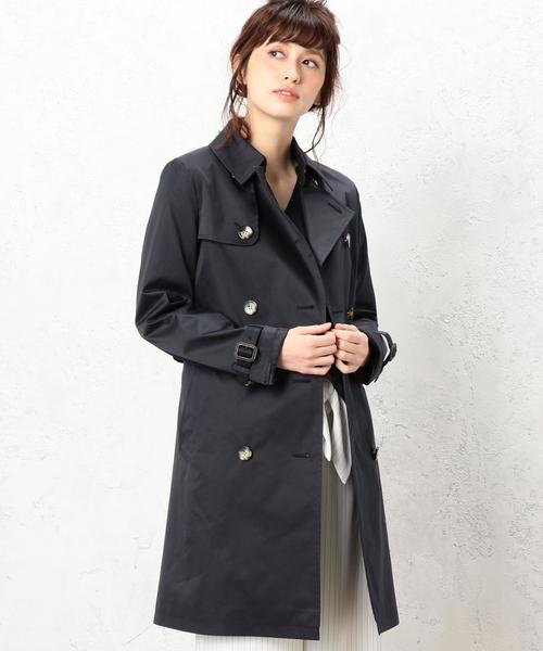 green label relaxing（グリーンレーベルリラクシング）の「◆CR T/C MID TRC 撥水トレンチコート◆（トレンチコート・レディース・ベージュ/ネイビー・44/42/38/34/36/40/46）」の2枚目の写真