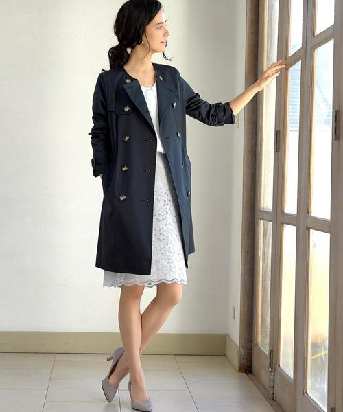 green label relaxing（グリーンレーベルリラクシング）の「◆CR T/C MID TRC 撥水トレンチコート◆（トレンチコート・レディース・ベージュ/ネイビー・44/42/38/34/36/40/46）」の19枚目の写真