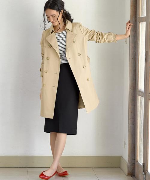 green label relaxing（グリーンレーベルリラクシング）の「◆CR T/C MID TRC 撥水トレンチコート◆（トレンチコート・レディース・ベージュ/ネイビー・44/42/38/34/36/40/46）」の5枚目の写真