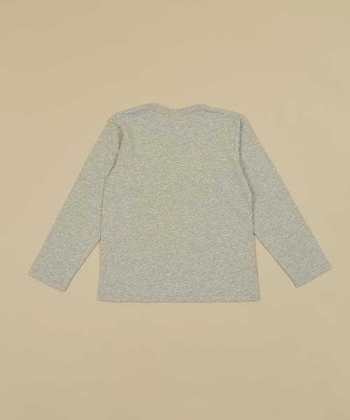 SHIPS（シップス）の「SHIPS KIDS:インセクトシールド【虫よけ】 長袖ロゴTEE(80～90cm)（Tシャツ/カットソー・キッズ・グレー/ナチュラル・80/90）」の3枚目の写真