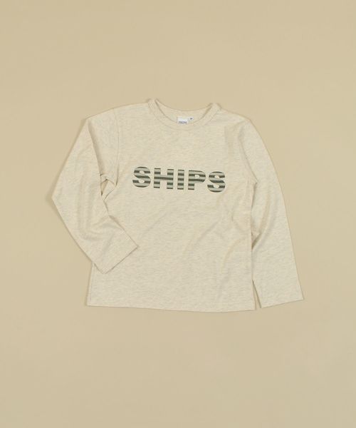 SHIPS（シップス）の「SHIPS KIDS:インセクトシールド【虫よけ】 長袖ロゴTEE(80～90cm)（Tシャツ/カットソー・キッズ・グレー/ナチュラル・80/90）」の9枚目の写真