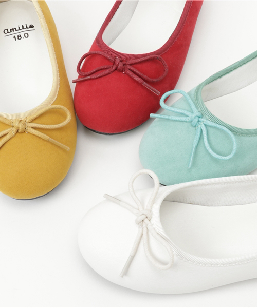 amitie（アミティエ）の「キッズシューズ/amitieジュニア用ふわふわバレエシューズ/キッズパンプス靴（パンプス・キッズ・ホワイト系その他/レッド/ブラック系その他/ブルー/イエロー・18.0cm/22.0cm/20.0cm/16.0cm/17.0cm/21.0cm/19.0cm）」の13枚目の写真