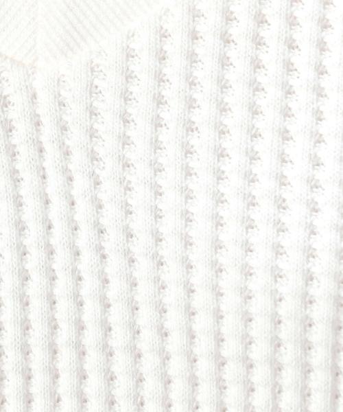 green label relaxing（グリーンレーベルリラクシング）の「CF BIGワッフル 2WAY PO カットソー ◆（Tシャツ/カットソー・レディース・オフホワイト/ブラック/グレー/レッド・FREE）」の8枚目の写真