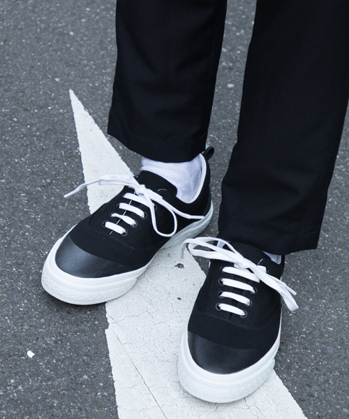 SLACK FOOTWEAR（スラックフットウェア）の「【SLACK】ORDINA/キャンバスレースアップスニーカー/SL1128（スニーカー・メンズ・ブラック/ホワイト/バーガンディー/ベージュ・26.5cm/27.5cm/26.0cm/27.0cm/25.5cm）」の2枚目の写真