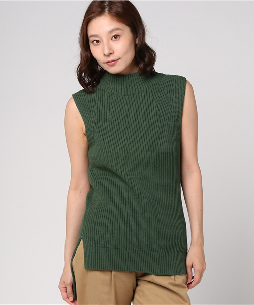 SACRA（サクラ）の「FARCE YARN KNIT（ニット/セーター・レディース・グリーン/ホワイト・38）」の2枚目の写真