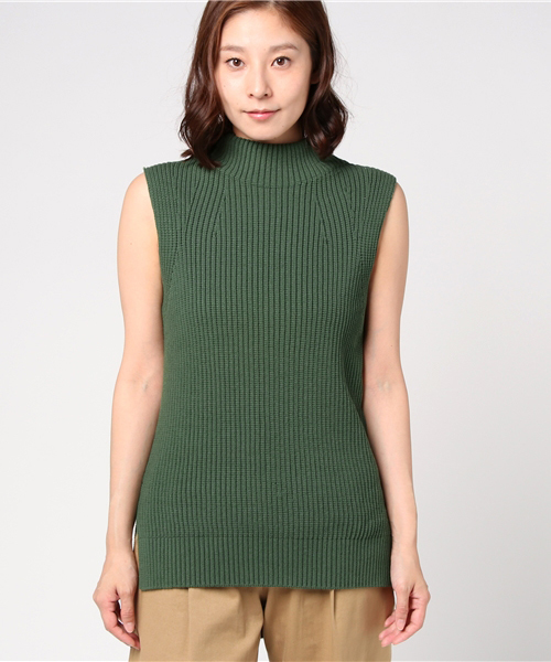 SACRA（サクラ）の「FARCE YARN KNIT（ニット/セーター・レディース・グリーン/ホワイト・38）」の3枚目の写真