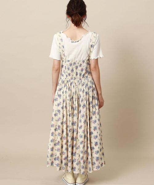 Another Edition（アナザーエディション）の「ガーゼフラワーサスペンダースカート（スカート・レディース・オフホワイト/パープル・FREE）」の10枚目の写真