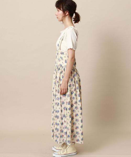 Another Edition（アナザーエディション）の「ガーゼフラワーサスペンダースカート（スカート・レディース・オフホワイト/パープル・FREE）」の11枚目の写真