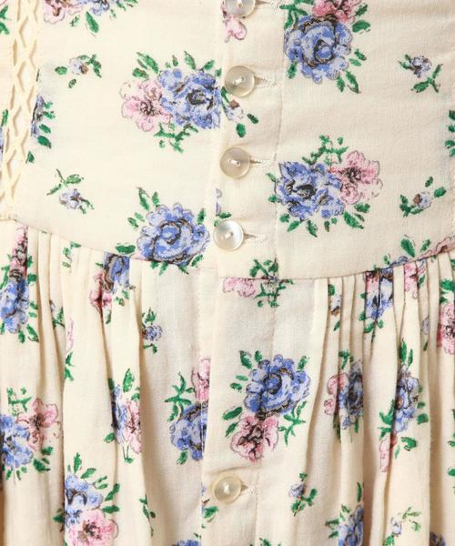 Another Edition（アナザーエディション）の「ガーゼフラワーサスペンダースカート（スカート・レディース・オフホワイト/パープル・FREE）」の15枚目の写真