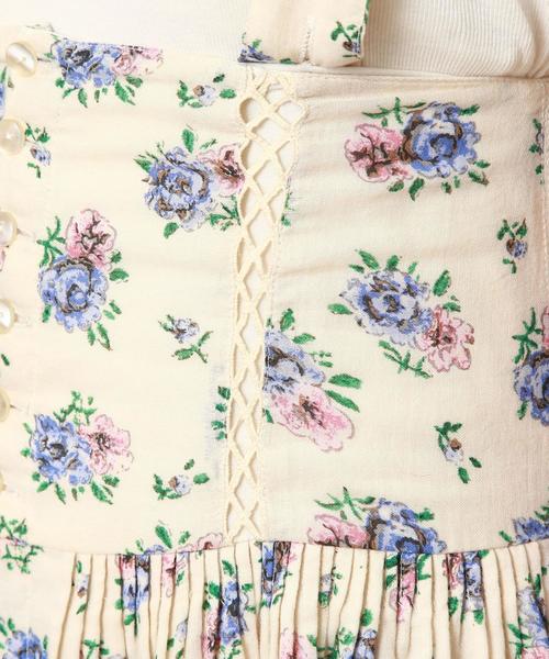 Another Edition（アナザーエディション）の「ガーゼフラワーサスペンダースカート（スカート・レディース・オフホワイト/パープル・FREE）」の6枚目の写真