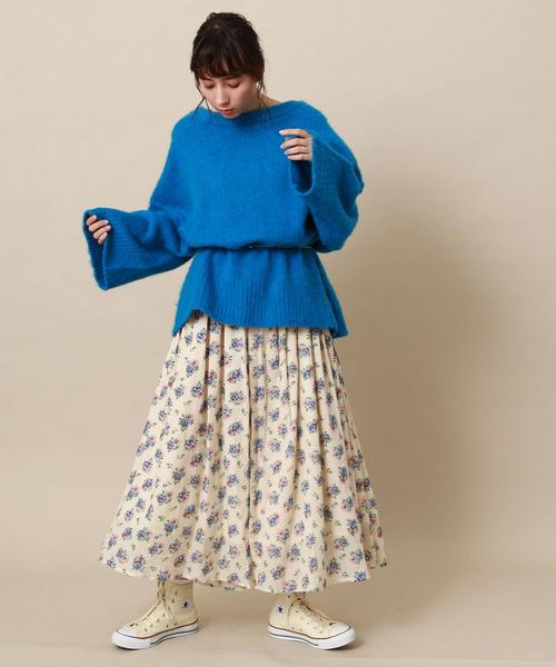 Another Edition（アナザーエディション）の「ガーゼフラワーサスペンダースカート（スカート・レディース・オフホワイト/パープル・FREE）」の9枚目の写真