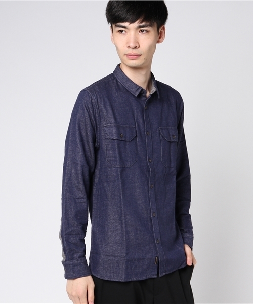 Quiksilver(クイックシルバー)の「DOUBLE JUNGLE(シャツ/ブラウス・メンズ・グレー/ネイビー・LARGE/MEDIUM)」の1枚目の写真