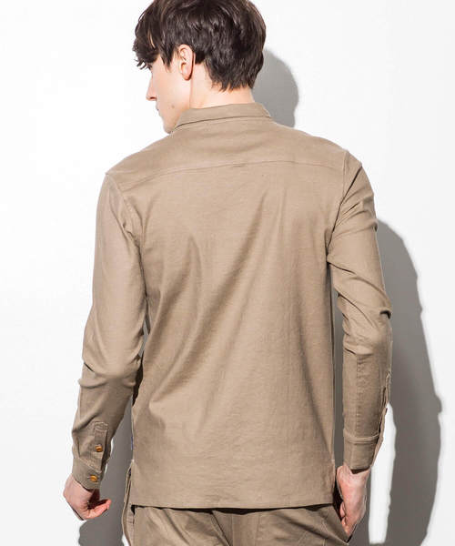 JH junhashimoto(ジェイエイチジュンハシモト)の「JH junhashimoto(ジェイエイチ ジュンハシモト)ストレッチリネンシャツ(シャツ/ブラウス・メンズ・ホワイト/ベージュ/ネイビー・SMALL/MEDIUM/LARGE)」の6枚目の写真