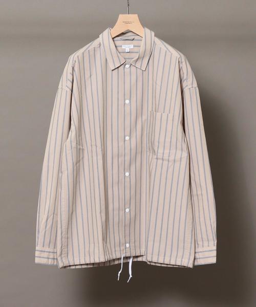 BEAUTY&YOUTH UNITED ARROWS(ビューティーアンドユースユナイテッドアローズ)の「【WEB限定】 by ストライプ コーチシャツ ジャケット(シャツ/ブラウス・メンズ・ホワイト/ベージュ/ライトブルー・MEDIUM/LARGE/SMALL)」の8枚目の写真