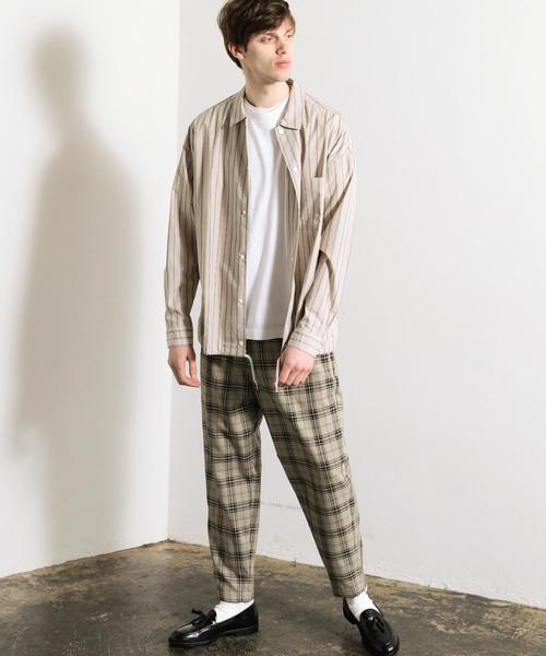BEAUTY&YOUTH UNITED ARROWS(ビューティーアンドユースユナイテッドアローズ)の「【WEB限定】 by ストライプ コーチシャツ ジャケット(シャツ/ブラウス・メンズ・ホワイト/ベージュ/ライトブルー・MEDIUM/LARGE/SMALL)」の18枚目の写真