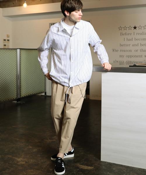 BEAUTY&YOUTH UNITED ARROWS(ビューティーアンドユースユナイテッドアローズ)の「【WEB限定】 by ストライプ コーチシャツ ジャケット(シャツ/ブラウス・メンズ・ホワイト/ベージュ/ライトブルー・MEDIUM/LARGE/SMALL)」の12枚目の写真