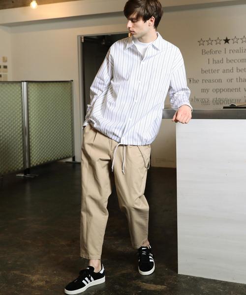 BEAUTY&YOUTH UNITED ARROWS(ビューティーアンドユースユナイテッドアローズ)の「【WEB限定】 by ストライプ コーチシャツ ジャケット(シャツ/ブラウス・メンズ・ホワイト/ベージュ/ライトブルー・MEDIUM/LARGE/SMALL)」の22枚目の写真