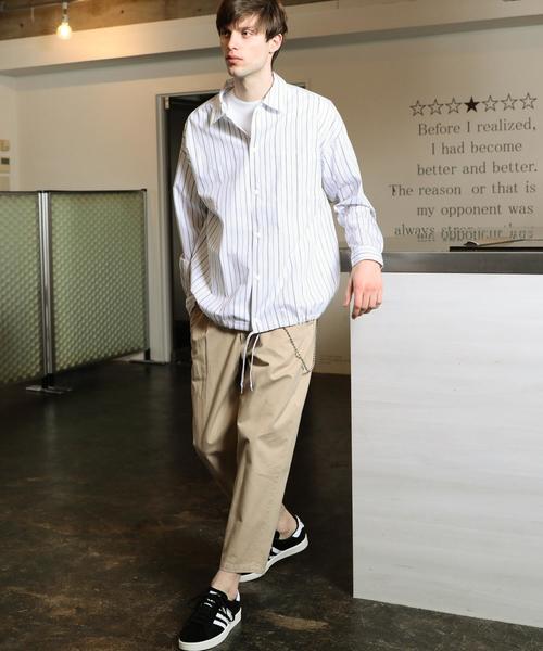 BEAUTY&YOUTH UNITED ARROWS(ビューティーアンドユースユナイテッドアローズ)の「【WEB限定】 by ストライプ コーチシャツ ジャケット(シャツ/ブラウス・メンズ・ホワイト/ベージュ/ライトブルー・MEDIUM/LARGE/SMALL)」の21枚目の写真