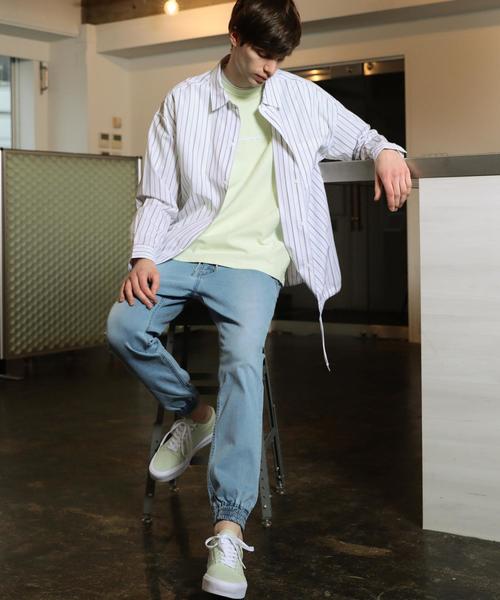 BEAUTY&YOUTH UNITED ARROWS(ビューティーアンドユースユナイテッドアローズ)の「【WEB限定】 by ストライプ コーチシャツ ジャケット(シャツ/ブラウス・メンズ・ホワイト/ベージュ/ライトブルー・MEDIUM/LARGE/SMALL)」の20枚目の写真