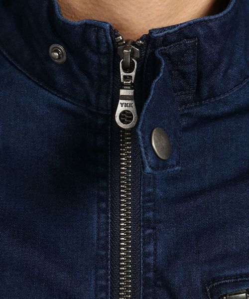 BACK NUMBER(バックナンバー)の「【BACK NUMBER】撥水シングルライダースジャケット(ライダースジャケット・メンズ・ダークブルー・X-LARGE/LARGE/MEDIUM)」の5枚目の写真