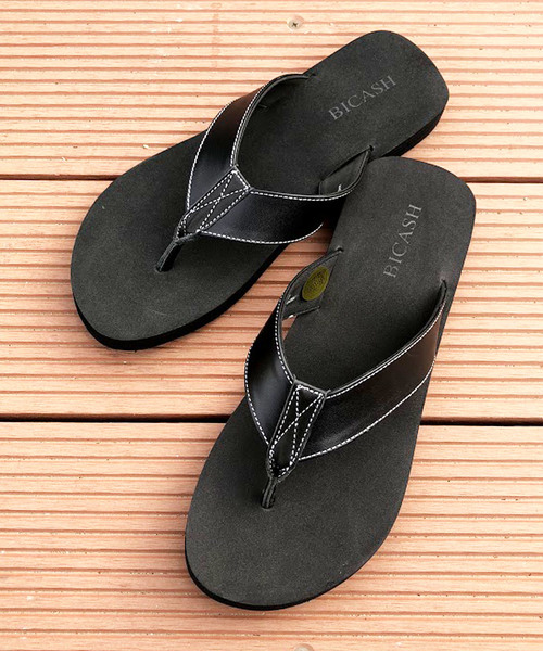 BICASH（ビカーシ）の「【BICASH/ビカーシ】レザービーチサンダル/#097（サンダル・メンズ・ブラック/ネイビー/ホワイト/レッド・44/40/42）」の3枚目の写真