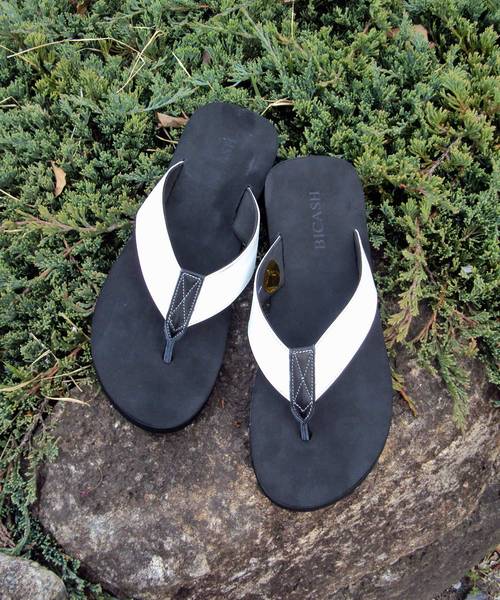 BICASH（ビカーシ）の「【BICASH/ビカーシ】レザービーチサンダル/#097（サンダル・メンズ・ブラック/ネイビー/ホワイト/レッド・44/40/42）」の2枚目の写真