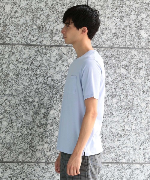 JUNRED（ジュンレッド）の「CoolクルーネックＴシャツ（Tシャツ/カットソー・メンズ・ホワイト/ネイビー/ラベンダー/サックスブルー・LL/S/M/L）」の7枚目の写真