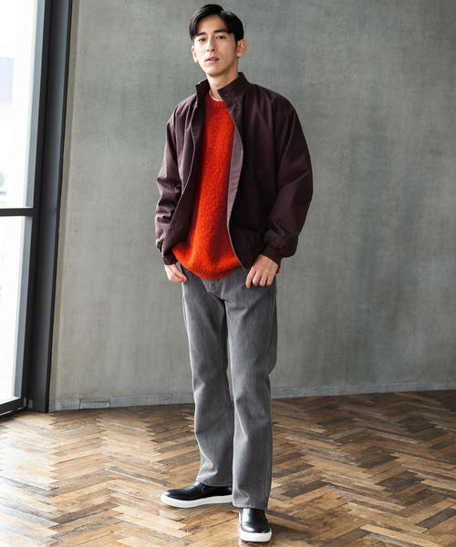 green label relaxing（グリーンレーベルリラクシング）の「SC WO/ALP ブークレ クルー ニット（ニット/セーター・メンズ・ダークグレー/ロイヤルブルー/ブラウン/ネイビー/ワインレッド/オレンジ系その他・M/S/L）」の11枚目の写真