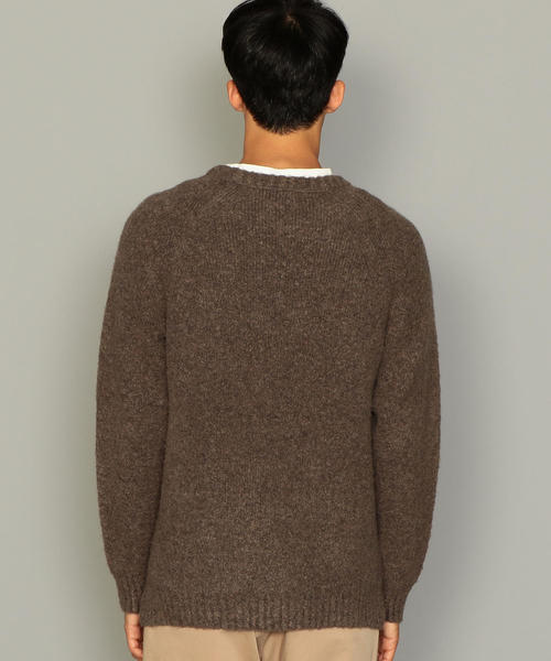 green label relaxing（グリーンレーベルリラクシング）の「SC WO/ALP ブークレ クルー ニット（ニット/セーター・メンズ・ダークグレー/ロイヤルブルー/ブラウン/ネイビー/ワインレッド/オレンジ系その他・M/S/L）」の13枚目の写真