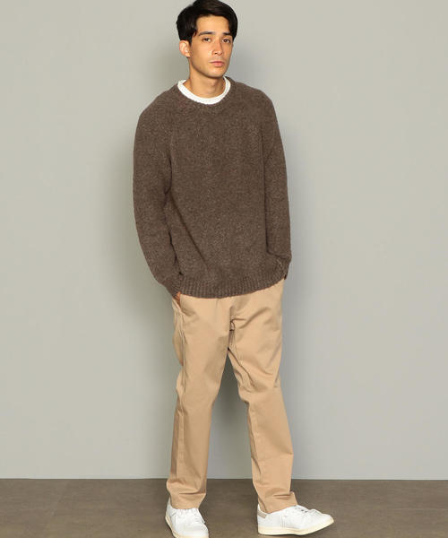 green label relaxing（グリーンレーベルリラクシング）の「SC WO/ALP ブークレ クルー ニット（ニット/セーター・メンズ・ダークグレー/ロイヤルブルー/ブラウン/ネイビー/ワインレッド/オレンジ系その他・M/S/L）」の16枚目の写真