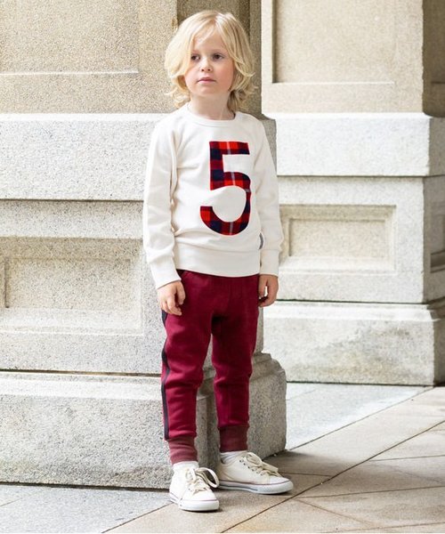 BREEZE(ブリーズ)の「ネット限定 サイドラインテーパードパンツ 9分丈(その他パンツ・キッズ・エンジ/ネイビー/カーキ・90/100/110/120/80/130/95/140)」の4枚目の写真