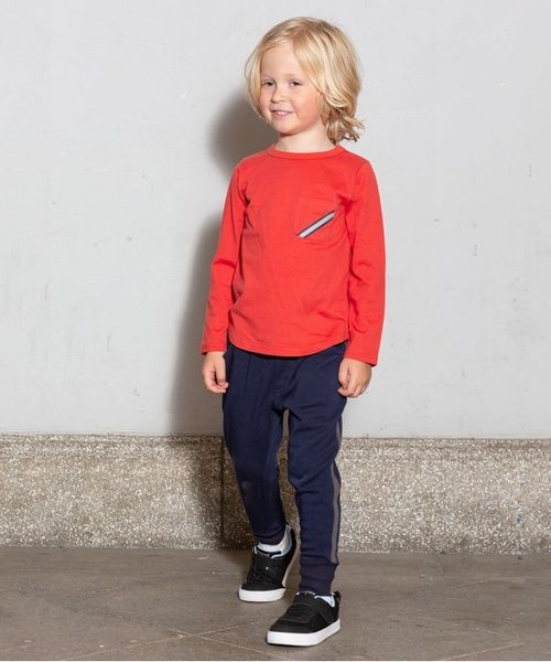 BREEZE(ブリーズ)の「ネット限定 サイドラインテーパードパンツ 9分丈(その他パンツ・キッズ・エンジ/ネイビー/カーキ・90/100/110/120/80/130/95/140)」の9枚目の写真