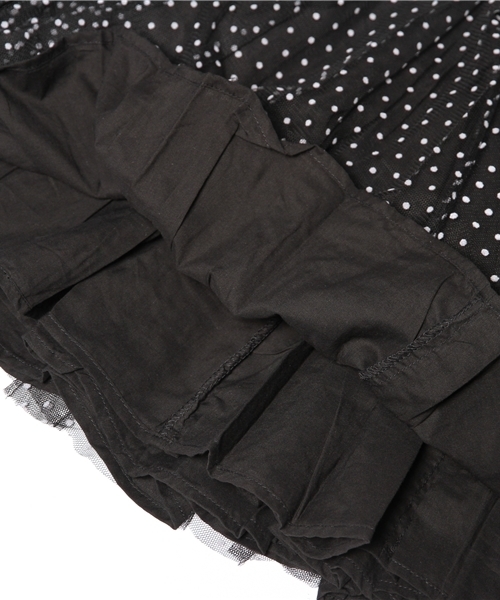 WC（ダブル シー）の「wc/ドットチュールスカート（スカート・レディース・ブラック/ネイビー・FREE）」の7枚目の写真