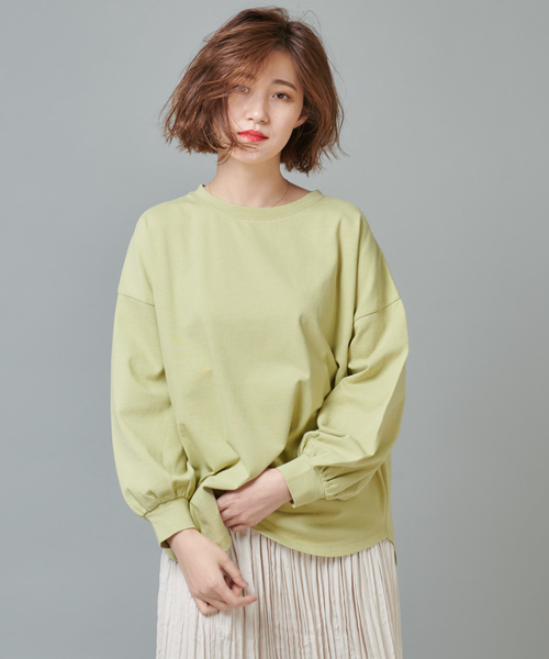 DISCOAT(ディスコート)の「綿テンセルプルオーバー(Tシャツ/カットソー・レディース・オフホワイト/ブラック/ライトベージュ/ライム・FREE)」の20枚目の写真