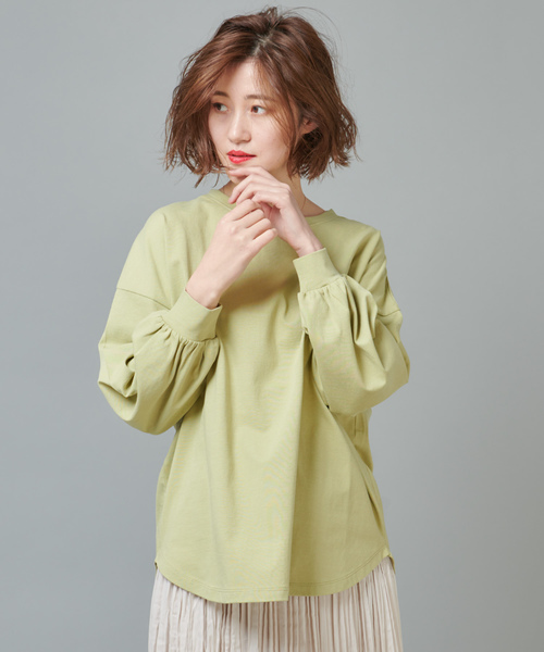 DISCOAT(ディスコート)の「綿テンセルプルオーバー(Tシャツ/カットソー・レディース・オフホワイト/ブラック/ライトベージュ/ライム・FREE)」の18枚目の写真