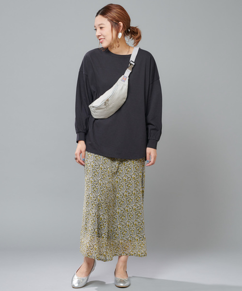 DISCOAT(ディスコート)の「綿テンセルプルオーバー(Tシャツ/カットソー・レディース・オフホワイト/ブラック/ライトベージュ/ライム・FREE)」の6枚目の写真