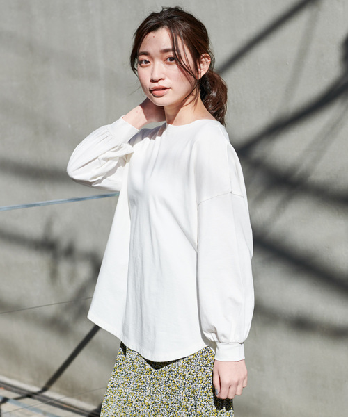 DISCOAT(ディスコート)の「綿テンセルプルオーバー(Tシャツ/カットソー・レディース・オフホワイト/ブラック/ライトベージュ/ライム・FREE)」の22枚目の写真