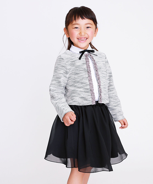 COMME CA ISM（コムサイズム）の「ボレロ カーディガン（スーツジャケット・キッズ・グレー/アイボリー・110cm/100cm/120cm/130cm）」の12枚目の写真