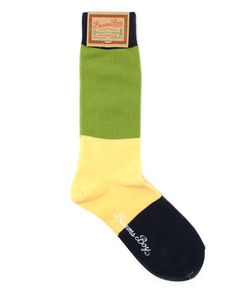 BEAMS BOY（ビームスボーイ）の「BEAMS BOY / パネル クルーソックス（ソックス/靴下・レディース・ホワイト/グレー/ネイビー・ONE SIZE）」の3枚目の写真