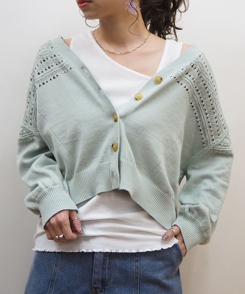 tiptop（ティップトップ）の「アシメリブタンクトップ（タンクトップ・レディース・ブラック/オフホワイト/ベージュ/グリーン/アイボリー・FREE）」の2枚目の写真